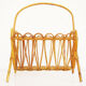 Magazine rack vintage rattan