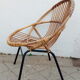 Rattan armchair 50s