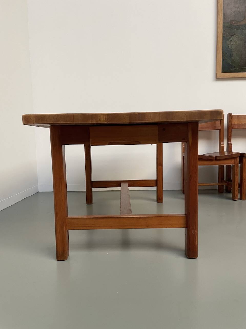 Set of table and 4 chairs, 60s mountain furniture