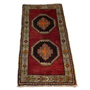 Tapis pastel turc vintage 97 x 52 cm