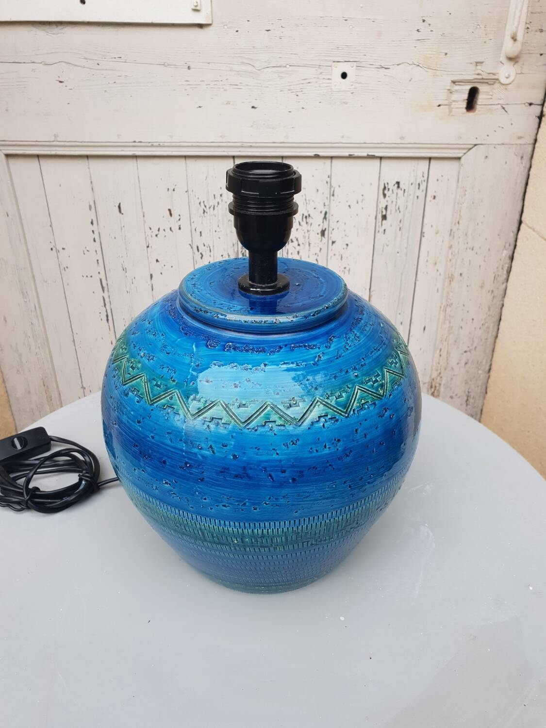 Ceramic lamp by Aldo Bondi Italy 1970