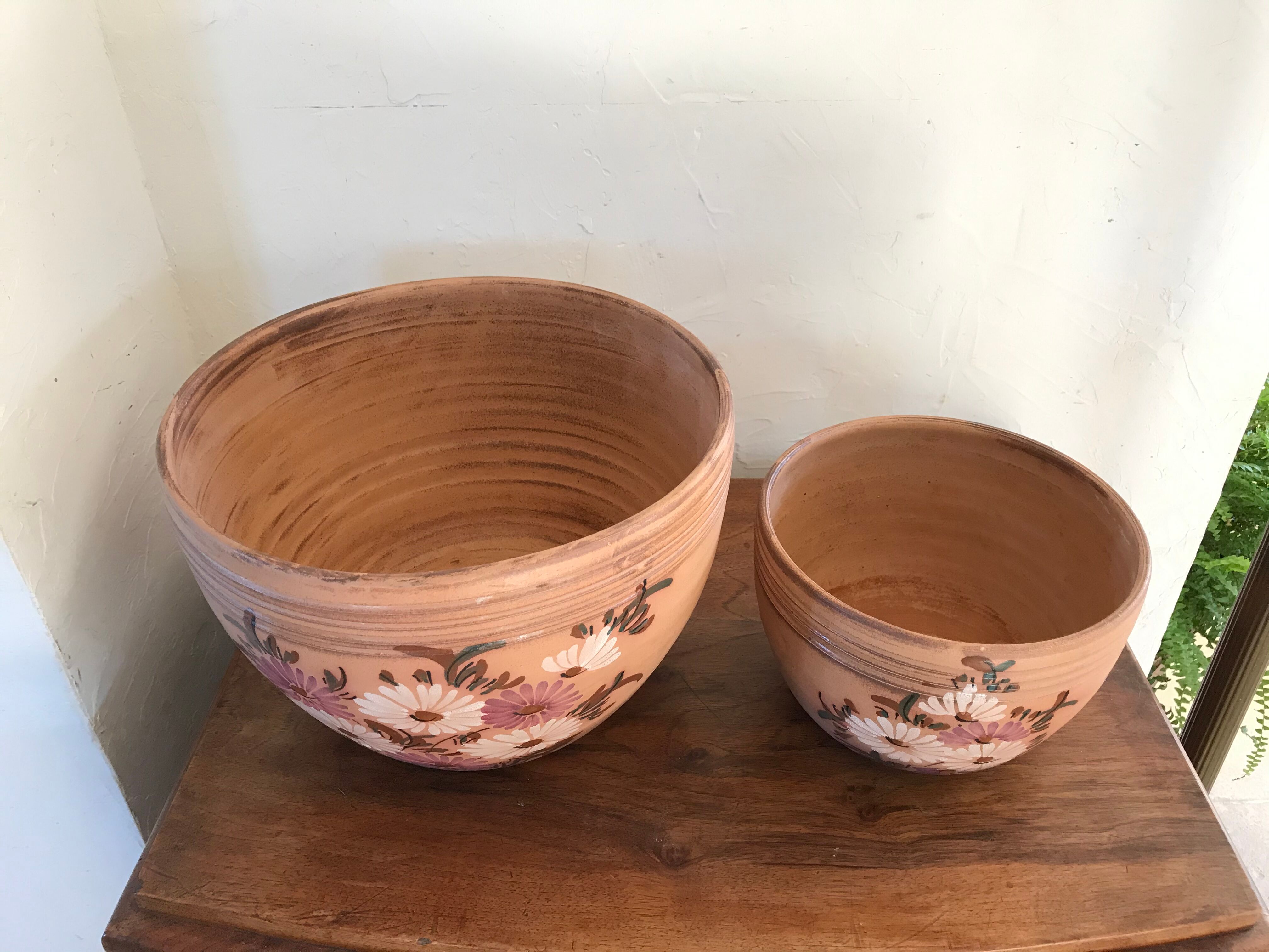Vallauris 70's terracotta salad bowls