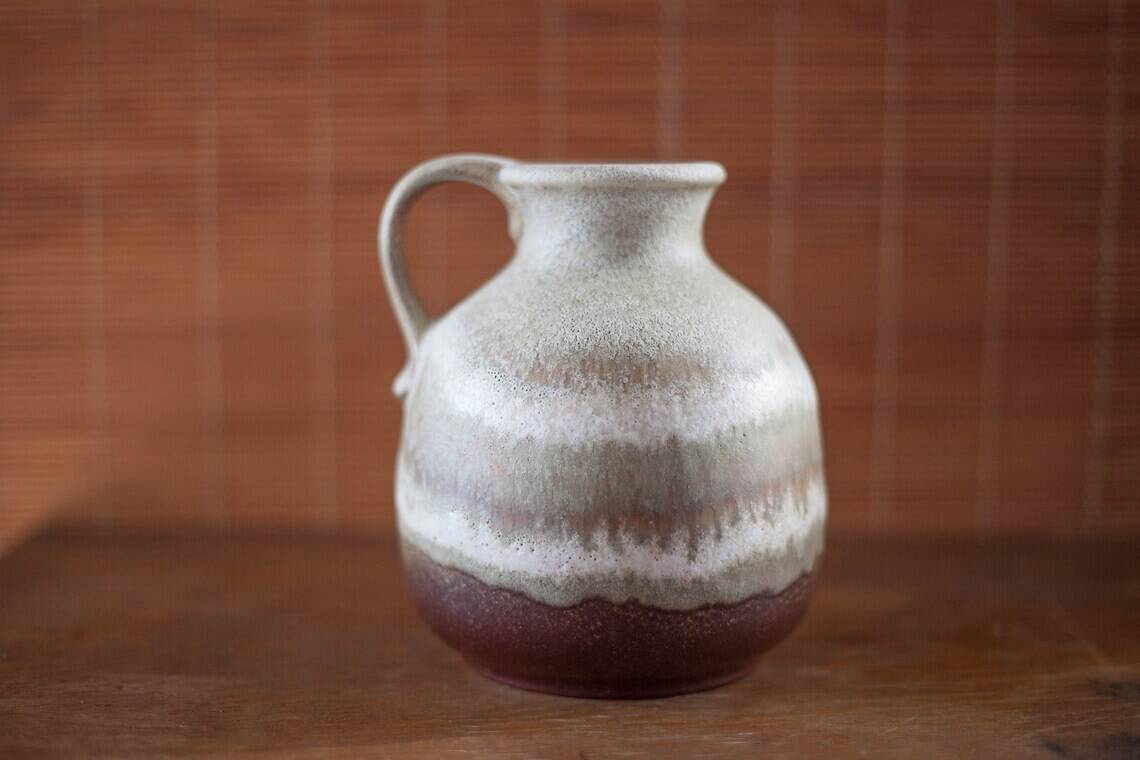 West Germany vase 514-15, German ceramic vase, flower pot, pottery, kitchen decor, decoration