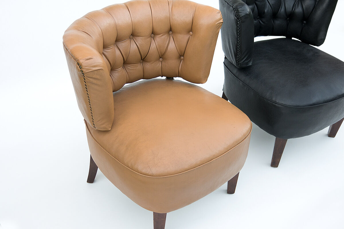 Pair of Swedish club chairs by Otto Schultz