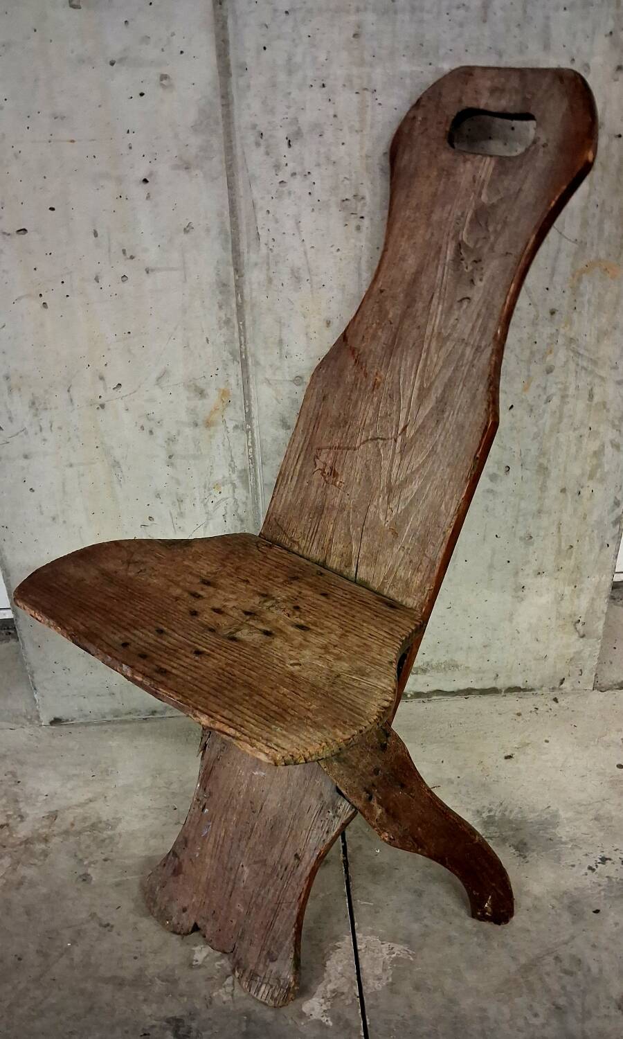 Handcrafted armchair Swiss Alps