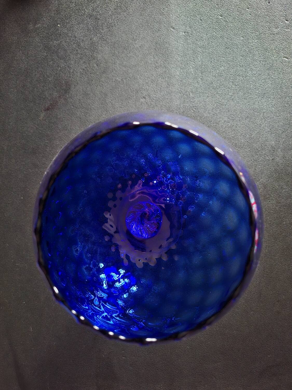 Vintage cobalt blue glass vase Empoli