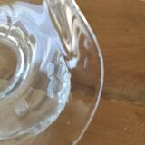 Glass ball vase with corolla