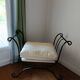 Artistic wrought iron pouf design