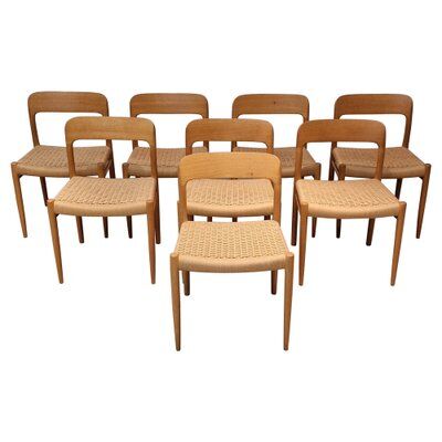 Set of 8 chairs by Niels Møller for JL Møllers, Denmark, 1975