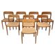 Set of 8 chairs by Niels Møller for JL Møllers, Denmark, 1975