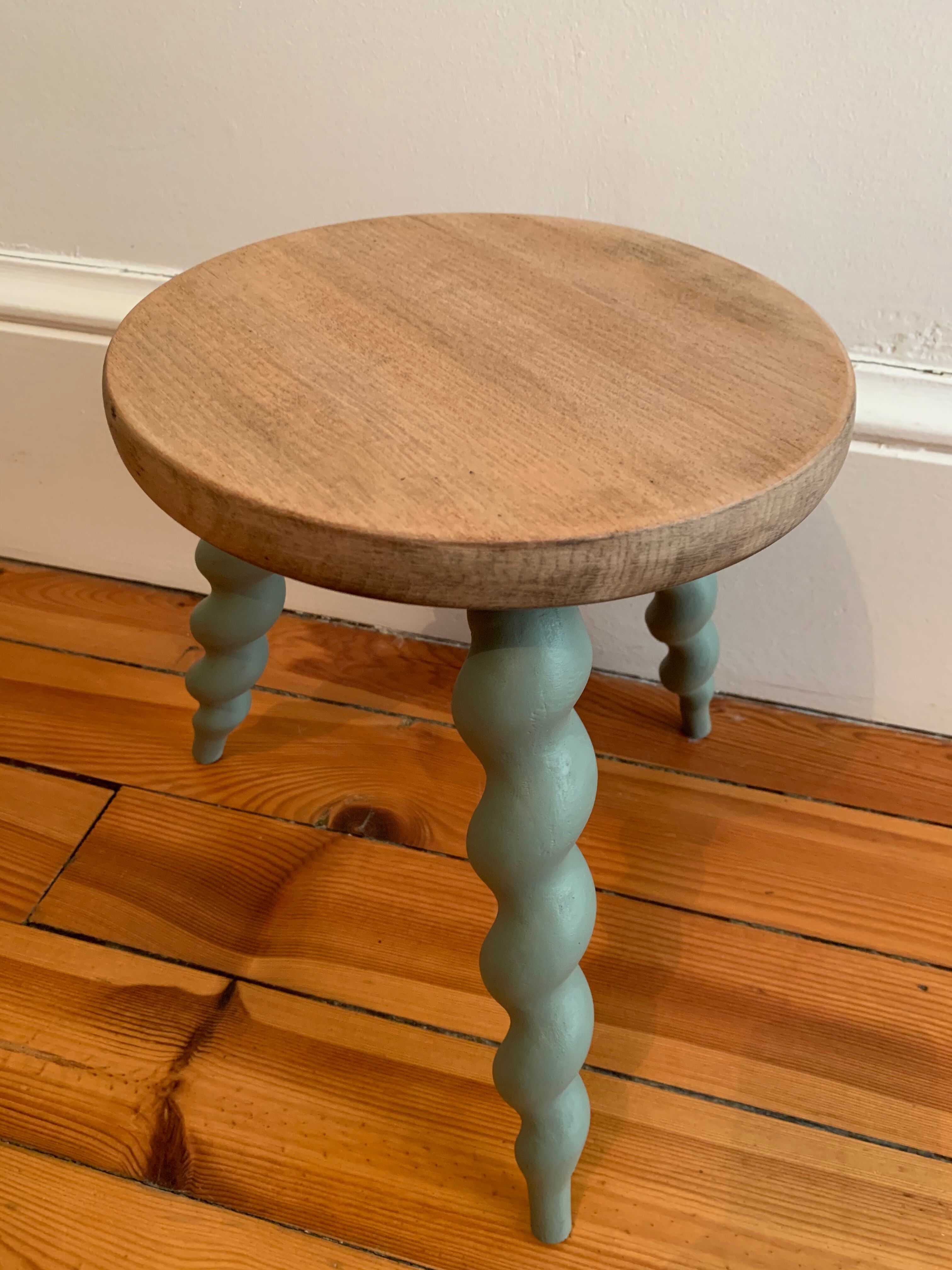 Painted tripod stool