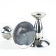 Pair of Chrome Candlesticks, Industrial Minimalist Design, European, 1970s