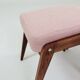 Vintage pink boucle tabouret modern design set of 2