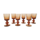Verres à pied ambré