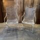 19th century garden armchairs