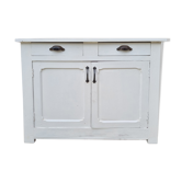 Buffet bas parisien blanc, vintage, années 40