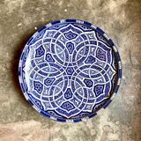 Blue glazed ceramic bowl