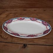 Old oval earthenware dish "Horizon" St Amand