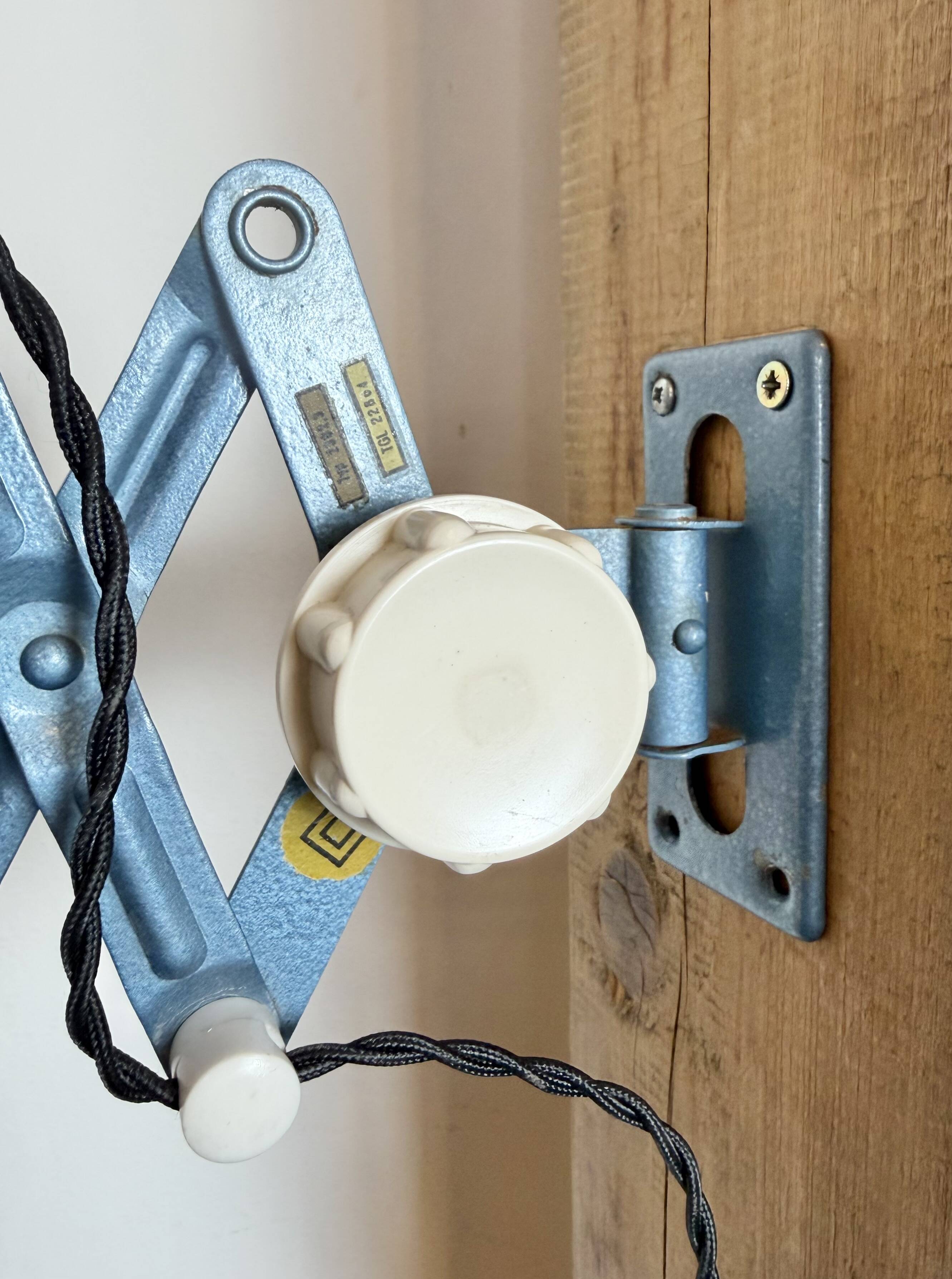 Industrial East German Scissor Lamp from Reif Dresden, 1950s