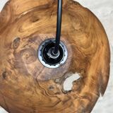 Small pendant light in corrugated teak leaf (Small D:30 H:20)