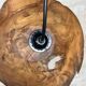 Small pendant light in corrugated teak leaf (Small D:30 H:20)