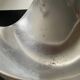 Vintage polished metal fruit bowl