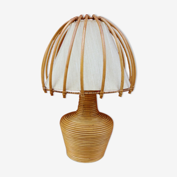 Rattan lamp Louis Sognot