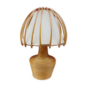 Rattan lamp Louis Sognot