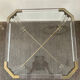 Vintage coffee table in lucite and brass 60s-70s