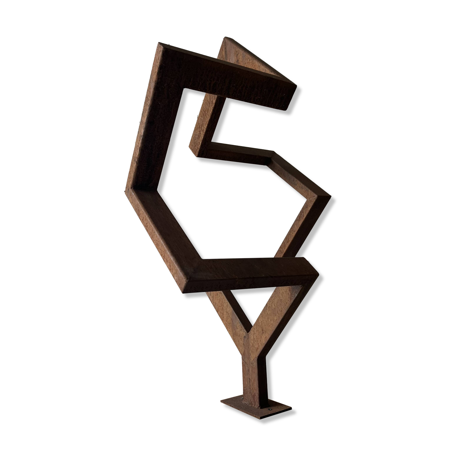 Sculpture “Balance”. a 1970s geometric abstraction in steel