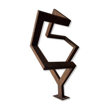 Sculpture “Balance”. a 1970s geometric abstraction in steel