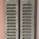 Set of 2 large old louvered shutters