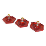 Original vintage deep red ceramic sconces by Hustadt Leuchten