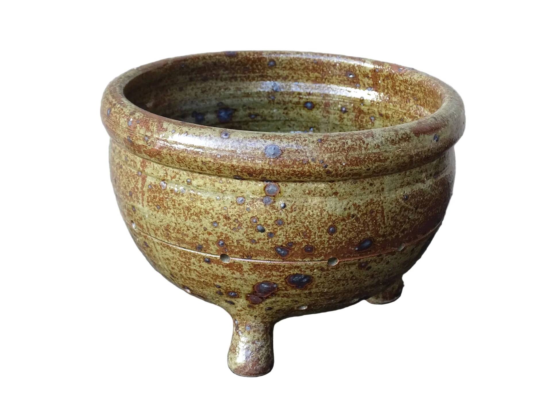 Grande passoire vintage française en céramique