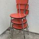Red formica chairs 1950