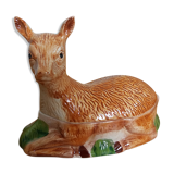 Terrine ceramic doe signed Caugant
