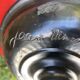 Magnificent ceramic bowl, signed jean marais, black enamel