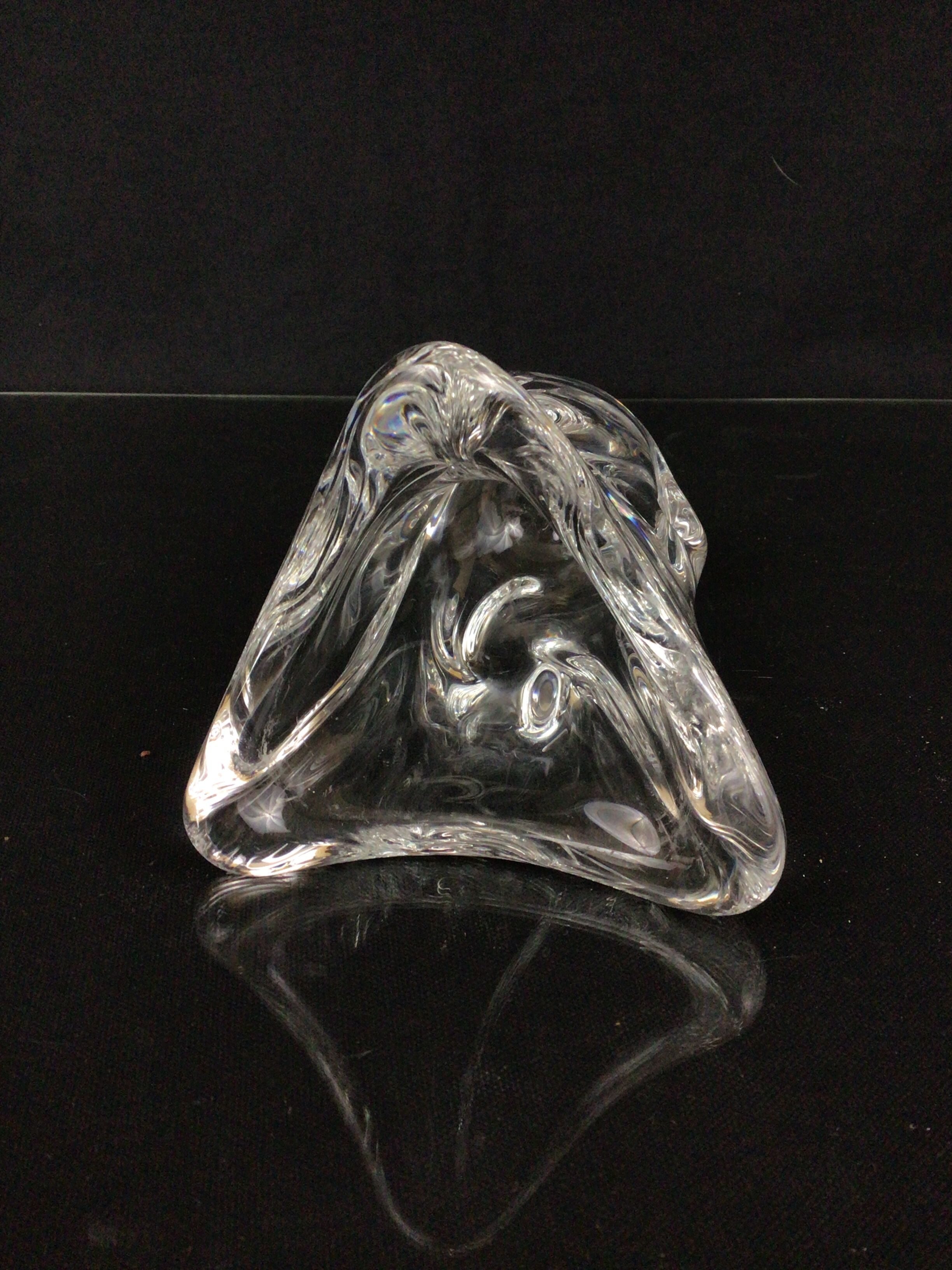 Crystal vase signed Daum