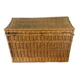 Vintage wicker trunk