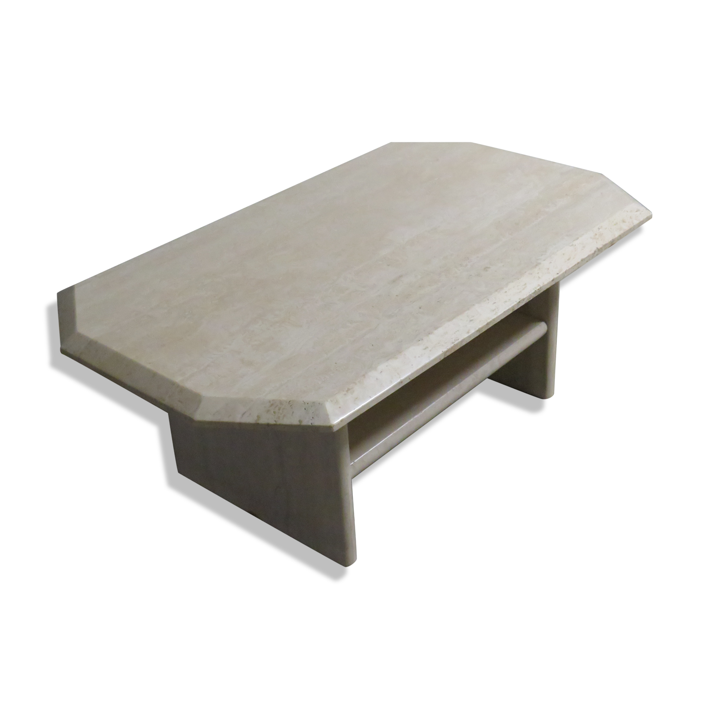 Vintage travertine coffee table, Italy 1970