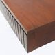 Mid-century Wall-mounted console in wood with brass details, Italy 1960s