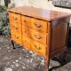 Louis XV style crossbow commode in cherry wood