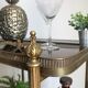 Service bar with vintage wheels in formica and brass 60s