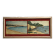 Daloni, pair of watercolors of the Mediterranean seaside, 20th century frame