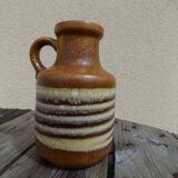 Striped stoneware vase