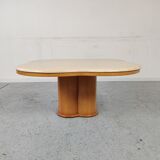 Vintage "cloud" coffee table in travertine, 80s