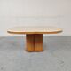 Table basse vintage "nuage" en travertin, années 80