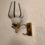 Midcentury vintage brass wall sconce