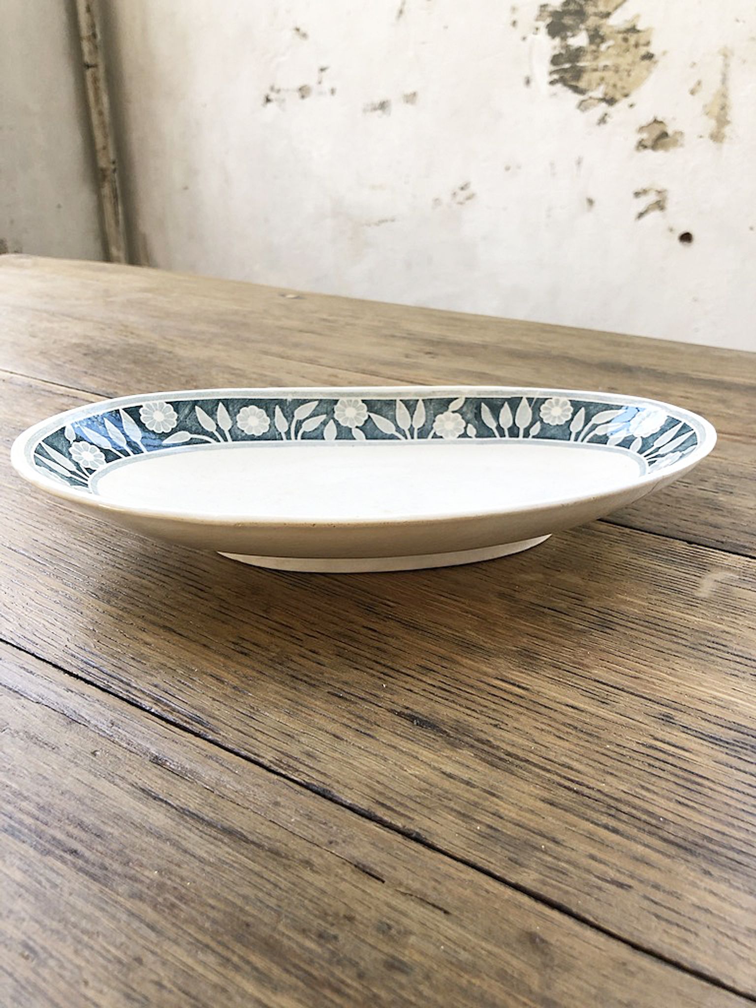 Ravier ceramic flowered Creil and Montereau