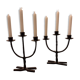 Brutalist pair of candlesticks